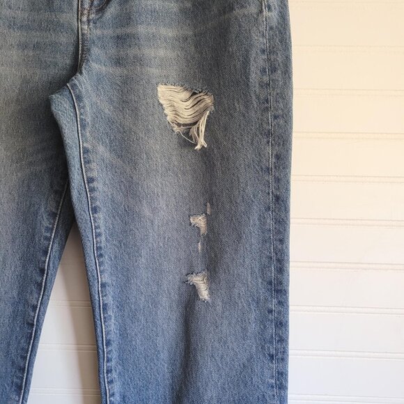 Madewell Jeans Womens Size 27 Classic Straight High Rise Crop Distressed - Picture 4 of 12